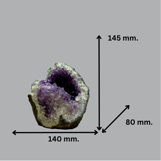 Cascading Deep Purple Amethyst Geode | Brazil | 1,834 g | 150 x 145 x 100 mm.