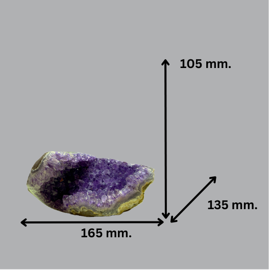 Rounded Open Form Purple Amethyst Geode | Uruguay | 1,628 g | 130 x 120 x 100 mm.