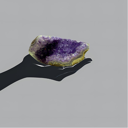 Rounded Open Form Purple Amethyst Geode | Uruguay | 1,628 g | 130 x 120 x 100 mm.