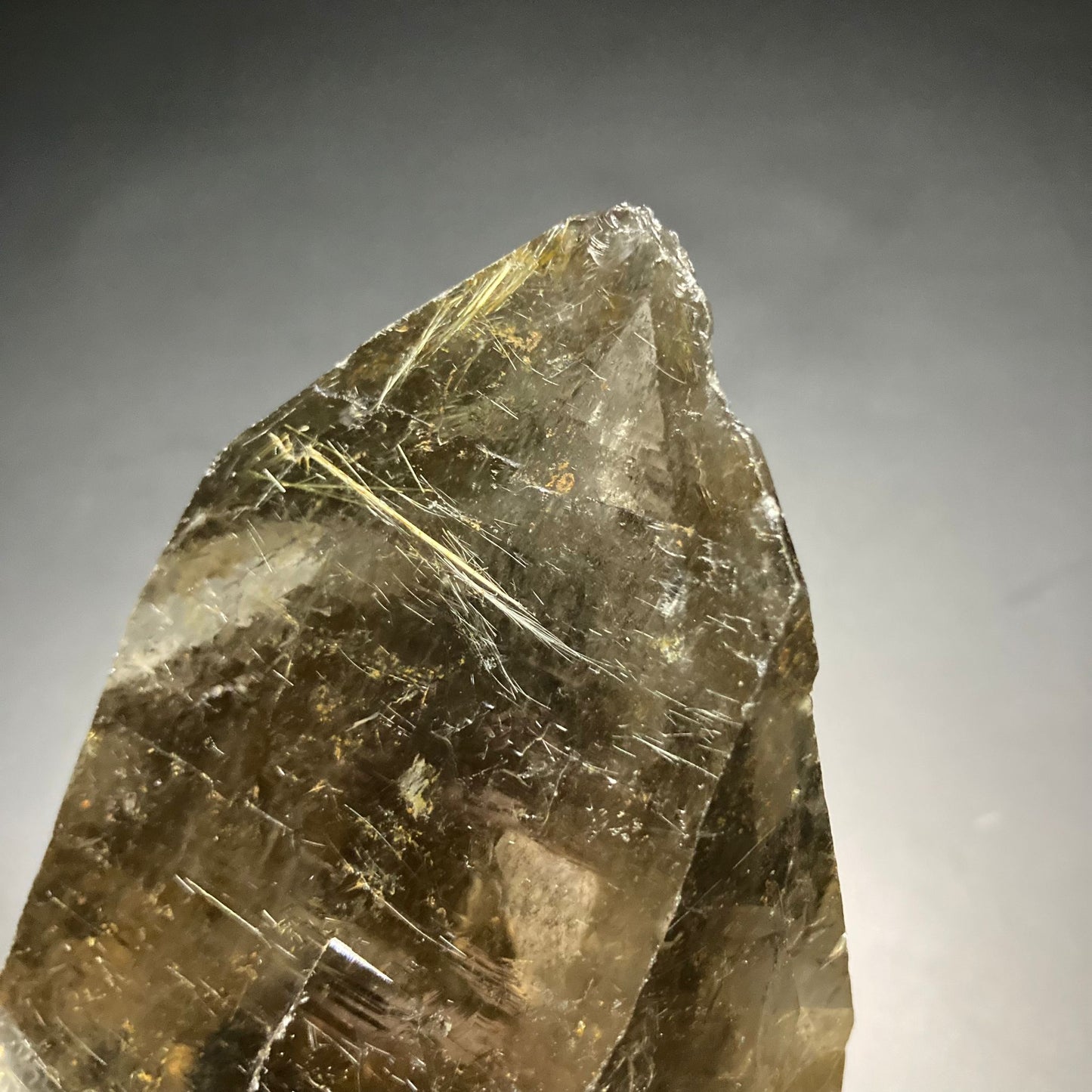 Cristal de cuarzo ahumado gemelo biterminado natural | Cuarzo lemuriano | Cuarzo rutilo | Curación con cristales | Decoración del hogar | Piedra preciosa