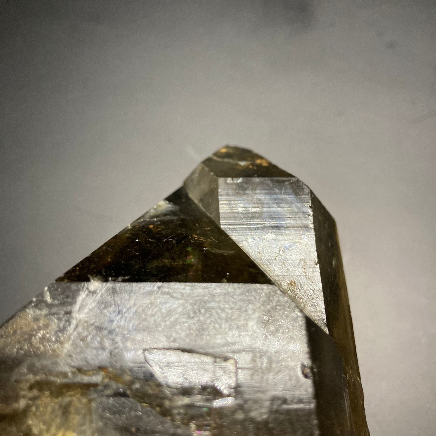 Cristal de cuarzo ahumado gemelo biterminado natural | Cuarzo lemuriano | Cuarzo rutilo | Curación con cristales | Decoración del hogar | Piedra preciosa