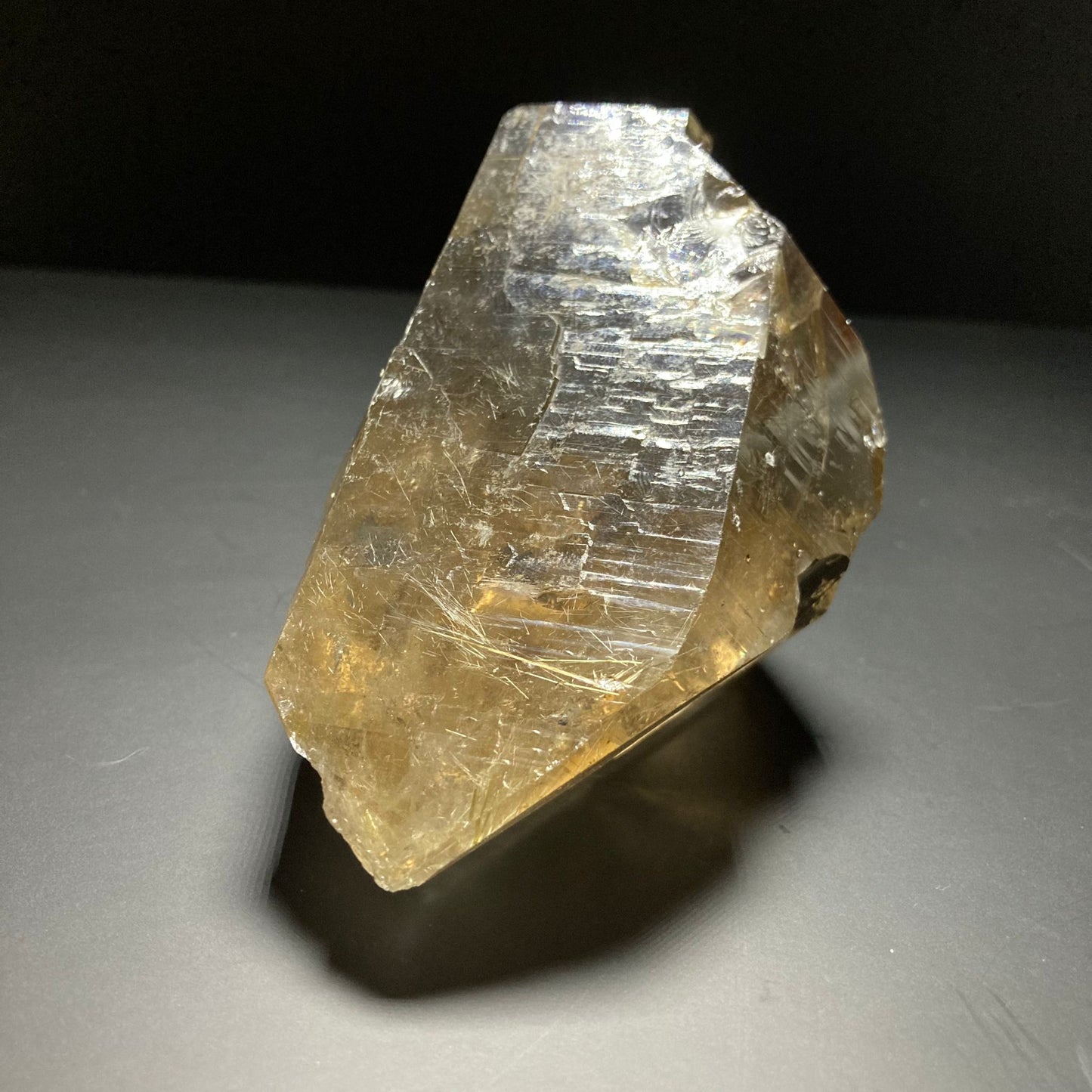 Cristal de cuarzo ahumado gemelo biterminado natural | Cuarzo lemuriano | Cuarzo rutilo | Curación con cristales | Decoración del hogar | Piedra preciosa
