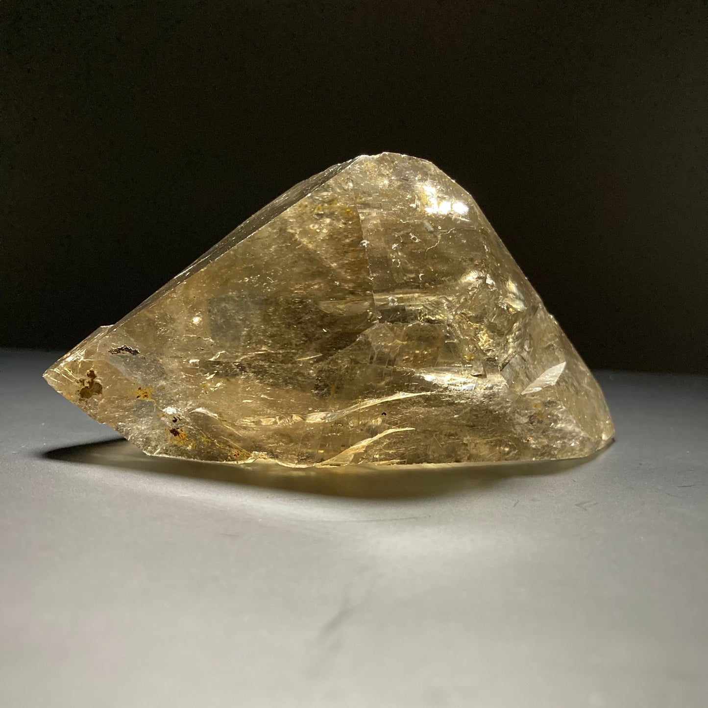 Cristal de cuarzo ahumado gemelo biterminado natural | Cuarzo lemuriano | Cuarzo rutilo | Curación con cristales | Decoración del hogar | Piedra preciosa