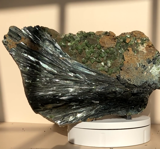 Natural Vivianite Crystal from Brazil (3,048g)|Vivianite in Matrix | Rare Green Vivianite | Crystal Healing | Home Decor | Gemstone
