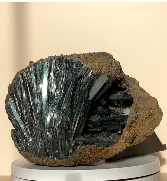 Natural Vivianite Crystal from Brazil (1,734g)|Vivianite in Matrix | Rare Green Vivianite | Crystal Healing | Home Decor | Gemstone